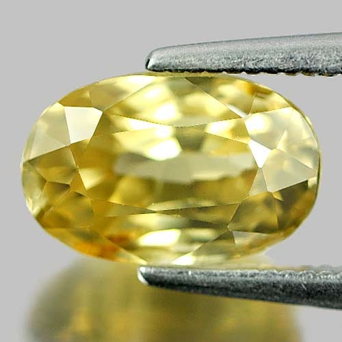 Natural Yellow Zircon 3.46 Ct. Oval Shape Size 9.5 x 6.1 Mm. Gemstone From Cambodia: Product ID: 807729431 Product Name: Natural Zircon Weight: 3.46 CT. Size: 9.5 x 6.1 x 5.3 MM. Shape: Oval Color: Yellow Clarity:VSI Luster: Good Gems Origin: Cambodia Treatment: Heated Crystal Structu