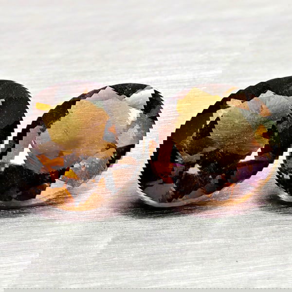 Natural Smokey Quartz 1.35 Ct. 2 Pcs Round Shape 6 Mm. Gemstones From Brazil (1 of 3)