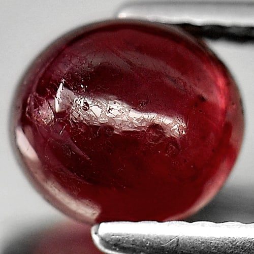 Natural Red Ruby 2.12 Ct. Oval Cabochon Shape 7.3 x 6.6 Mm. Gemstone From Madagascar (1 of 3)