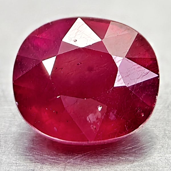 Natural Red Ruby 4.53 Ct. Oval Shape 9.3 x 8.2 Mm Gemstone From Madagascar (1 of 3)