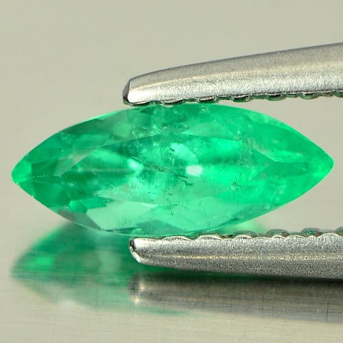 Natural Green Emerald 0.39 Ct. Marquise Shape 8 x 3.3 Mm. Gemstone From Columbia: Product ID: 802403565 Product Name: Natural Emerald Weight: 0.39 CT. Size: 8 x 3.3 x 2.9 MM. Shape: Marquise Color: Green Clarity:SI1 Luster: Good Gems Origin: Columbia Treatment: Unheated Crystal Str
