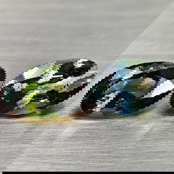 Natural Fancy Color Songea Sapphire 1.06 Ct. 2 Pcs Oval Shape 6.9 x 4 Mm Gemstones From Tanzania (1 of 3)