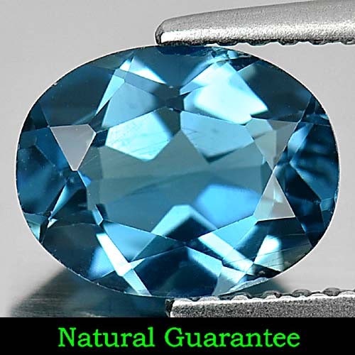 Natural London Blue Topaz 1.96 Ct. Oval Shape 9 x 7 x 4 Mm. Gemstone From Brazil: Product ID: 807163064 / Product Name: Natural Blue Topaz / Weight: 1.96 CT. / Size: 9 x 7 x 4 MM. / Shape: Oval / Color: London Blue / Clarity:VSI / Luster: Good / Gems Origin: Brazil / Treatment: Tre