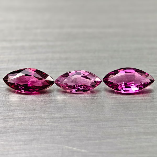 Natural Pink Tourmaline 1.13 Ct. 3 Pcs Marquise Shape 7.2 x 3.7  Mm. Gemstones From Nigeria (1 of 3)