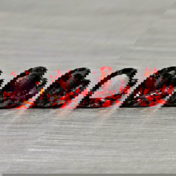 Natural Purplish Red Rhodolite Garnet 3.43 Ct. 4 Pcs Heart Shape 6 Mm Gemstones From Madagascar (1 of 3)