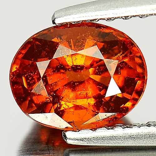 Natural Orange Spessartine Garnet 1.20 Ct. Oval Shape 7 x 5.5 Mm Gemstone From Nigeria: Product ID: 802927890 Product Name: Natural Spessartine Weight: 1.20 CT. Size: 7 x 5.5 x 4.2 MM. Shape: Oval Color: Orange Clarity:SI1 Luster: Good Gems Origin: Nigeria Treatment: Unheated Crystal Str