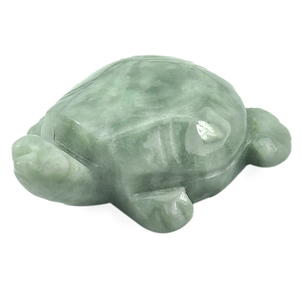 Natural Green Jade Turtle Carving 231.00 Ct. Size 48 x 37 Mm. Gemstone Unheated (1 of 3)