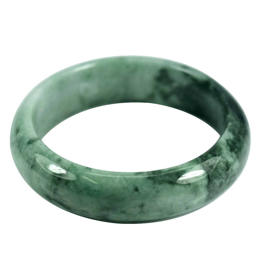 Natural Green Jade Bangle 4.00 Ct. Diameter 59 Mm. Unheated Gemstone (1 of 3)