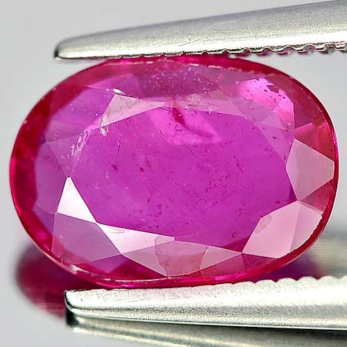 Natural Purplish Pink Ruby 1.92 Ct. Oval Shape 9.5 x 6.8 Mm. Gemstone From Mozambique (1 of 3)