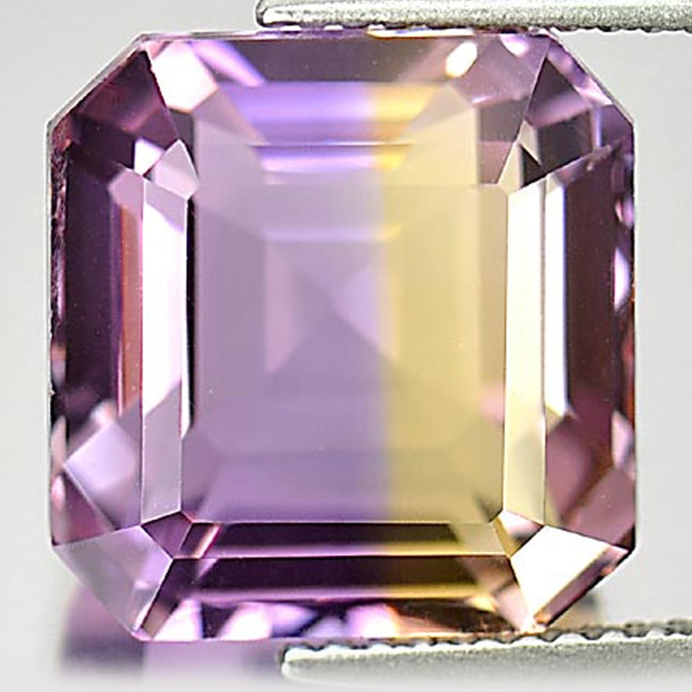 Natural Bi Color Ametrine 11.14 Ct. Clean Octagon 12.2 x 11.8 Mm. Unheated Gemstone From Bolivia (1 of 3)