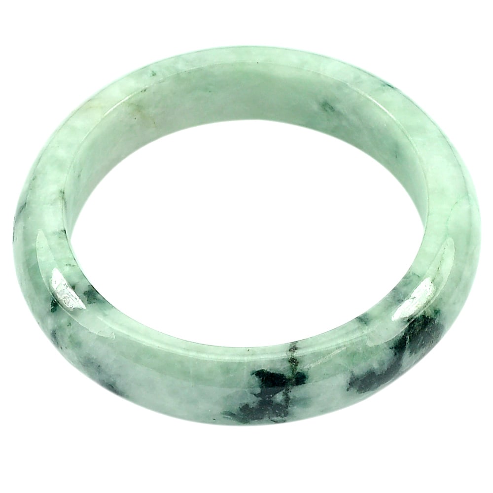Natural Green Jade Bangle 356.87 Ct. Diameter 57 Mm. Unheated Gemstone: Product ID: 819813524 Product Name: Natural Jade Weight: 356.87 CT. Size: 73 x 57 x 15 MM. Shape: Round Color: Green Clarity:Opaque Luster: Good Gems Origin: Thailand Treatment: Unheated Crystal Struc