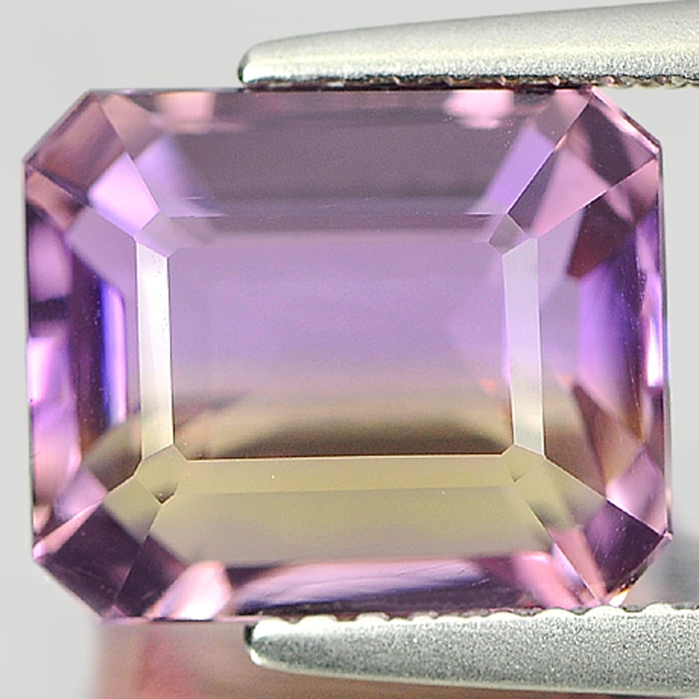 Natural Bi Color Ametrine 4.96 Ct. VVS Octagon Shape 10.5 x 8.7 Mm. Gemstone Unheated From Nigeria (1 of 3)