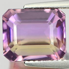Natural Bi Color Ametrine 4.96 Ct. VVS Octagon Shape 10.5 x 8.7 Mm. Gemstone Unheated From Nigeria (1 of 3)