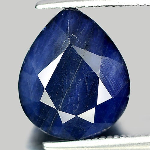 Natural Deep Blue Diffusion Sapphire 5.05 Ct. Pear Shape 11.8 x 9.9 Mm Gemstone From Madagascar: Product ID: 806011532 Product Name: Natural Blue Sapphire Weight: 5.05 CT. Size: 11.8 x 9.9 x 6 MM. Shape: Pear Color: Deep Blue Clarity:Opaque Luster: Good Gems Origin: Madagascar Treatment: Diffusio