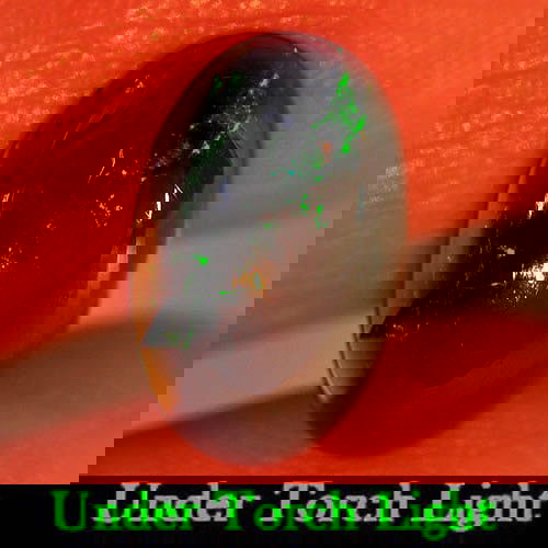 Natural Fire Red Black Opal 1.44 Ct. Oval Cabochon Shape 11.2 x 7.1 Mm. Gemstone From Ethiopia (1 of 3)