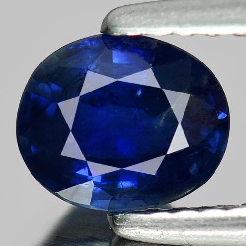 Natural Blue Sapphire 1.10 Ct. Oval Shape 6.6 x 5.4 Mm. Gemstone From Thailand (1 of 3)
