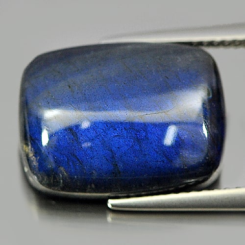 Natural Multi Color Blue Labradorite Doublet 10.04 Ct. Baguette Cabochon Shape Gemstone (1 of 3)