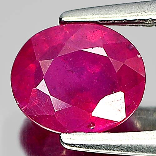 Natural Purplish Pink Ruby 1.14 Ct. Oval Shape 6.3 x 5.3 Mm. Gemstone From Madagascar: Product ID: 805921688 Product Name: Natural Ruby Weight: 1.14 CT. Size: 6.3 x 5.3 x 3.5 MM. Shape: Oval Color: Purplish Pink Clarity:VSI Luster: Good Gems Origin: Madagascar Treatment: Heated (Lead-gl