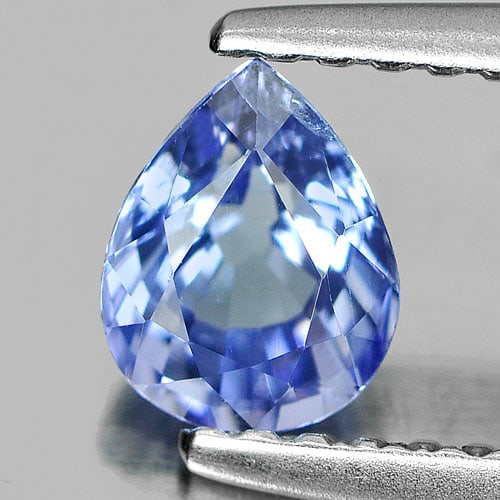 Natural Violetish Blue Tanzanite 0.61 Ct. VVS Pear Shape 5.9 x 4.7 Mm. Gemstone From Tanzania: Product ID: 807008466 Product Name: Natural Tanzanite Weight: 0.61 CT. Size: 5.9 x 4.7 x 3.5 MM. Shape: Pear Color: Violetish Blue Clarity:VVS Luster: Good Gems Origin: Tanzania Treatment: Heated Crys