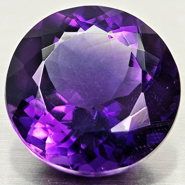 Natural Purple Amethyst 20.60 Ct. Round Shape 18 Mm. Gemstone from Brazil (1 of 3)