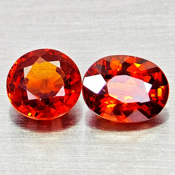 Natural Reddish Orange Spessartine Garnet 1.45 Ct. 2 Pcs Mixed Shape Gemstones From Nigeria: Product ID: 802936939 Product Name: Natural Spessartine Weight: 1.45 CT. Size: 5 x 5 x 2.9 to 5.8 x 4.5 x 3.2 MM. Shape: Mixed Shape Color: Reddish Orange Clarity:VSI Luster: Good Gems Origin: Nigeria