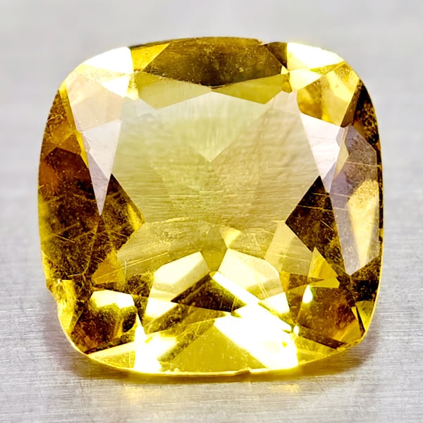 Natural Yellow Citrine 1.58 Ct. Cushion Shape 8 Mm Gemstone From Brazil: Product ID: 801815054 Product Name: Natural Citrine Weight: 1.58 CT. Size: 8 x 8 x 4.2 MM. Shape: Cushion Shape Color: Yellow Clarity:IF Luster: Good Gems Origin: Brazil Treatment: Unheated Crystal St
