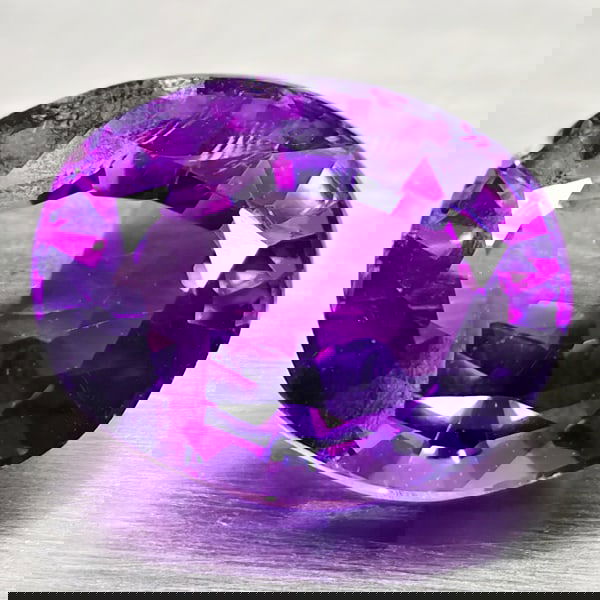 Natural Violet Amethyst 1.56 Ct. Oval Shape 8.3 x 6.7 Mm Gemstone from Brazil (1 of 3)