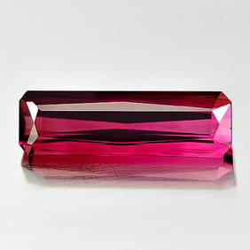 Natural Reddish Pink Tourmaline 3.35 Ct. VVS Octagon Shape 16.7 x 5.1 Mm. Unheated Gemstone From (1 of 3)
