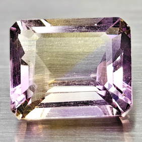 Natural Bi Color Ametrine 1.64 Ct. Clean Octagon Shape 7.5 x 6.6 Mm Gemstone From Brazil (1 of 3)