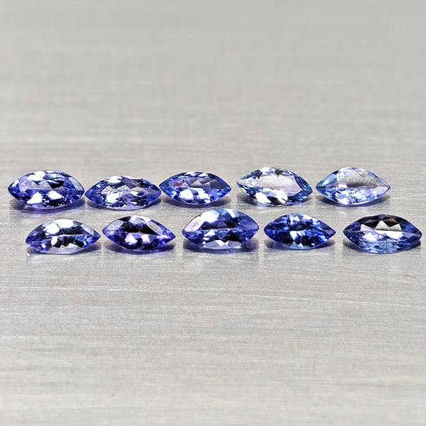 Natural Violetish Blue Tanzanite 1.36 Ct. 10 Pcs Marquise Shape Gemstones from Tanzania (1 of 3)