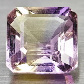 Natural Party Color Ametrine 1.26 Ct. Octagon Shape 6.7 x 6.7 Mm Gemstone From Brazil (1 of 3)