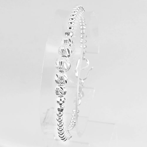 925 Sterling Silver Bracelet Jewelry 7.26 Grams Bead Chain Design Length 6.5 Inch.: Product ID: 280560076 Product Type: 925 Sterling Silver Fine Jewelry Jewelry Weight: 7.26 Grams. Gemstones Color: Silver Metal: Solid Silver 92.5%. Gemstone Detail: Average Range 7.26 - 7.46 Gram Per 