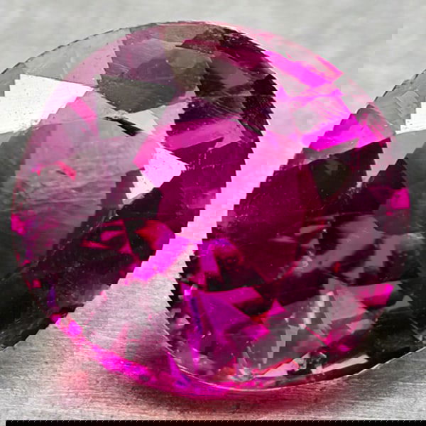 Natural Pink Tourmaline 1.24 Ct. Oval Shape 6.8 x 6.4 Mm Gemstone From Nigeria (1 of 3)