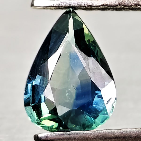 Natural Blue Green Sapphire 0.69 Ct. Pear Shape 7 x 5.1 Mm. Gemstones From Thailand (1 of 3)