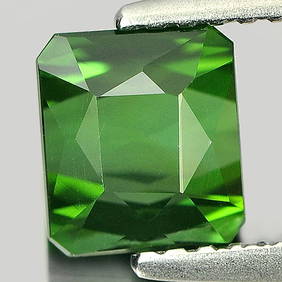 Natural Green Tourmaline 1.62 Ct. VVS Octagon Shape 6.3 x 5.6 Mm Gemstone From Nigeria (1 of 3)