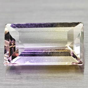 Natural Party Color Ametrine 1.57 Ct. Baguette Shape 5.8 x 9.8 Mm Gemstone From Brazil (1 of 3)