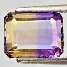 Natural Bi Color Ametrine 2.40 Ct. Octagon Shape 9 x 7 Mm Gemstone From Bolivia (1 of 3)