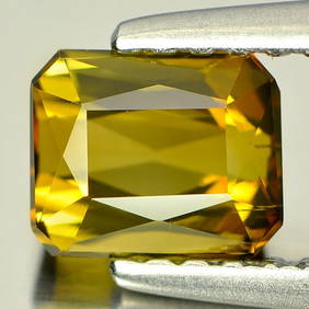 Natural Yellow Tourmaline 0.90 Ct. Octagon Shape 5.8 x 4.7 Mm. Unheated Gemstone From Nigeria (1 of 3)