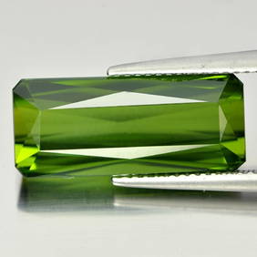 Natural Green Tourmaline 11.30 Ct. Clean Octagon Shape 18.84 x 8.10 Mm Gemstone From Nigeria (1 of 4)