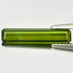 Natural Green Tourmaline 1.31 Ct. Octagon Shape 16.5 x 3.6 Mm. Gemstone From Nigeria (1 of 3)