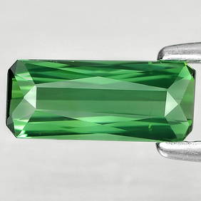 Natural Green Tourmaline 1.04 Ct. Octagon Shape 10.1 x 4.2 Mm Gemstone From Nigeria (1 of 3)