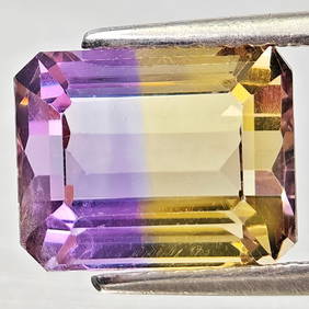 Natural Bi Color Ametrine 3.62 Ct. Octagon Shape 9.8 x 7.8 Mm Gemstone From Bolivia (1 of 3)