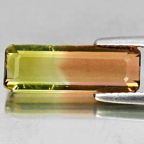 Natural Bi Color Tourmaline 2.93 Ct. Octagon Shape 15.4 x 5.4 Mm. Gemstone From Nigeria (1 of 3)
