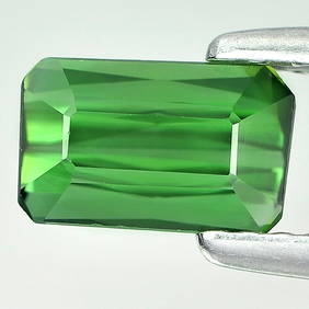 Natural Green Tourmaline 0.99 Ct. Clean Octagon Shape 7.2 x 4.6 Mm Gemstone from Nigeria (1 of 3)