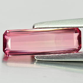 Natural Pink Tourmaline 2.09 Ct. VVS Octagon Shape 13.5 x 4.6 Mm. Unheated Gemstone From Nigeria (1 of 3)