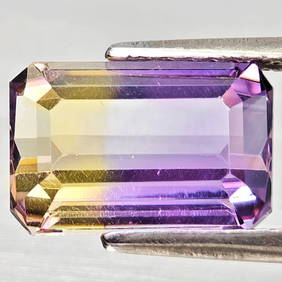 Natural Bi Color Ametrine 2.74 Ct. Octagon Shape 10.2 x 6.8 Mm Gemstone From Bolivia (1 of 3)