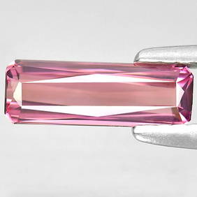 Natural Pink Tourmaline 0.98 Ct. VVS Octagon Shape 10 x 3.4 Mm. Unheated Gemstone From Nigeria (1 of 3)
