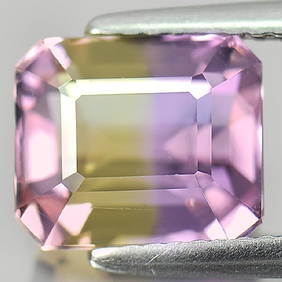 Natural Bi Color Ametrine 4.01 Ct. VVS Octagon Shape 9.3 x 8 Mm. Unheated Gemstone From Bolivia (1 of 3)