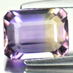 Natural Bi Color Ametrine 3.57 Ct. VVS Octagon Shape 9.9 x 7.7 Mm. Unheated Gemstone From Bolivia (1 of 3)