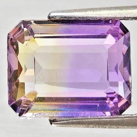 Natural Bi Color Ametrine 3.11 Ct. Octagon Shape 9.8 x 7.8 Mm Gemstone From Bolivia (1 of 3)